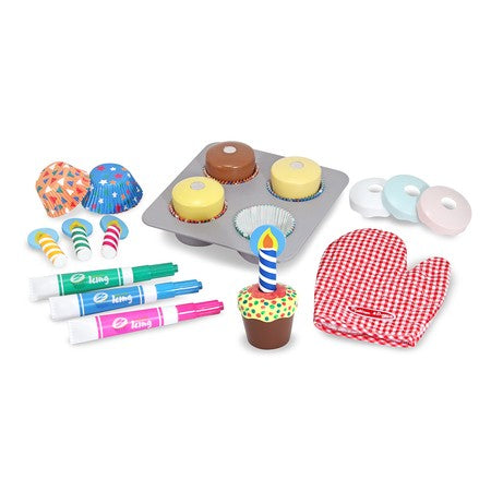 Bake and Decorate Cupcake Play Food Set