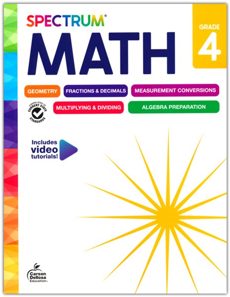 Spectrum Math Workbook, Grade 4