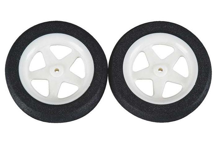 Dubro 186MS Micro Sport Airplane Wheels 1.86″ (2) pre-mounted foam / 5-spoke