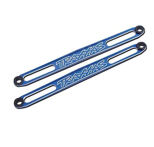 Traxxas 3923X Battery Hold downs Blue (2)