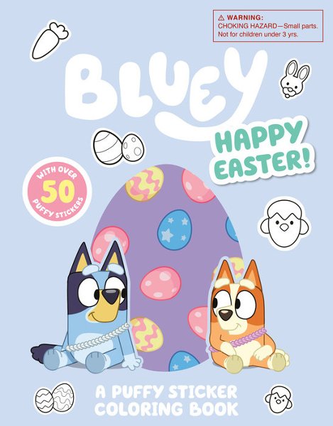 Bluey: Happy Easter Puffy Sticker Coloring Book