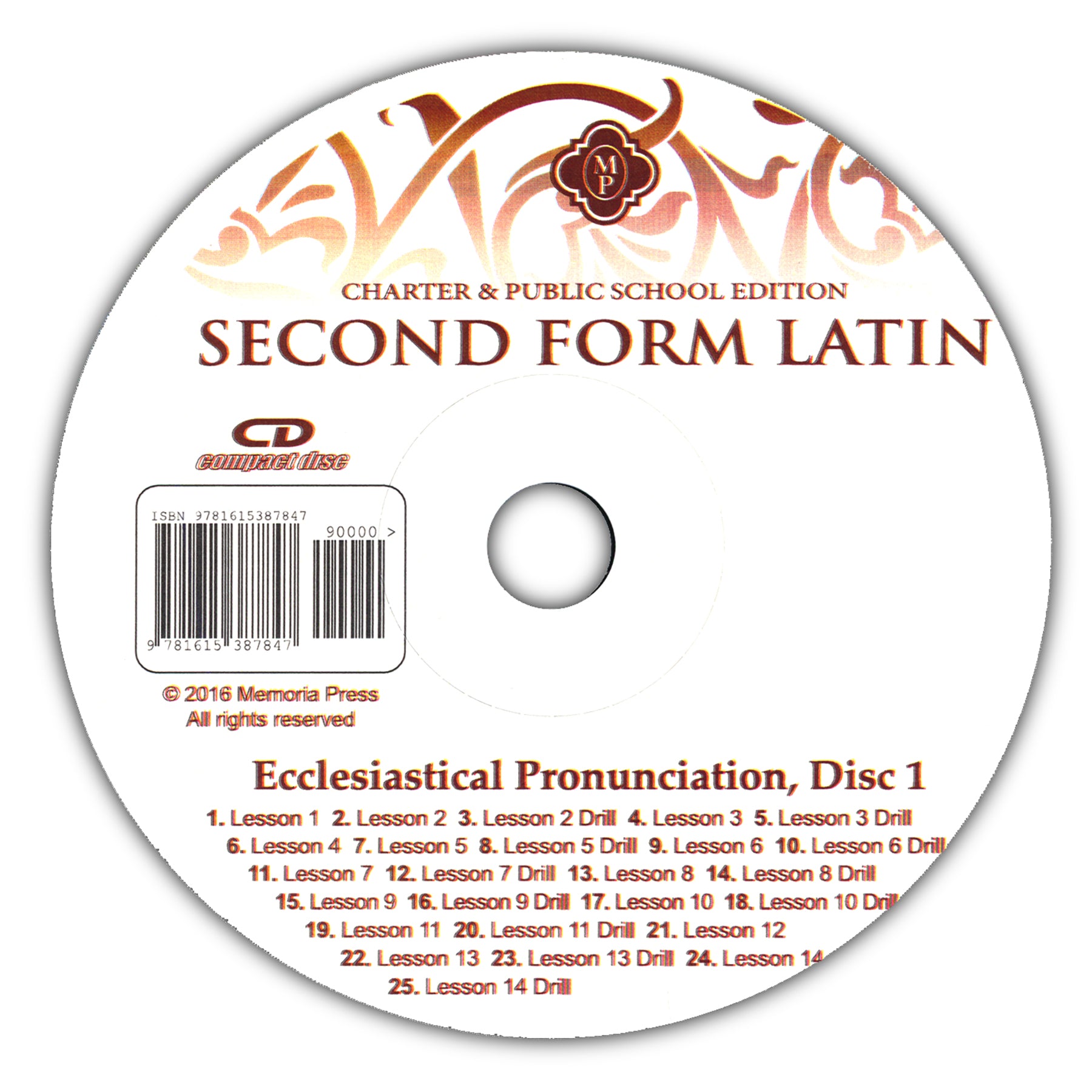 Second Form Latin Ecclesiastical Pronunciation Audio Streaming & CD (C