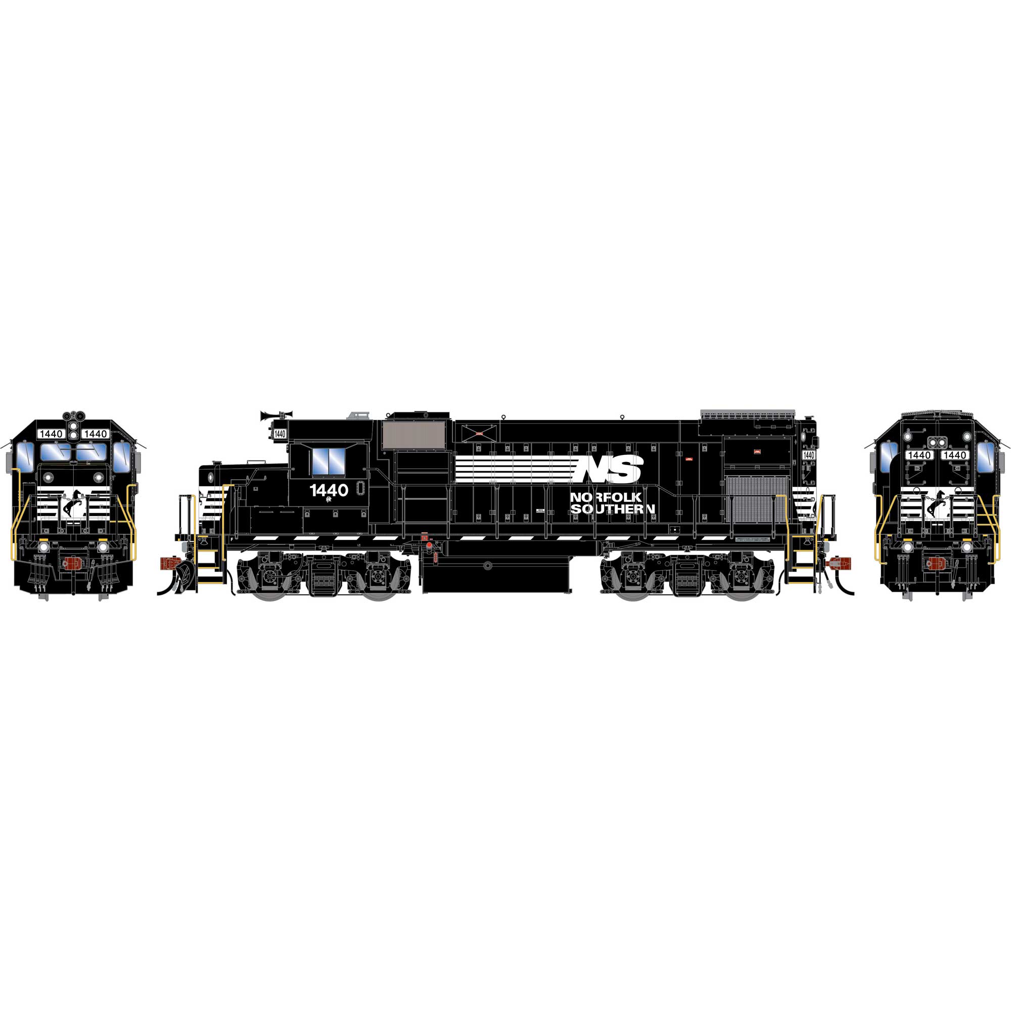 HO GEN GP15-1 Locomotive w/DCC & SOUND, NS #1440