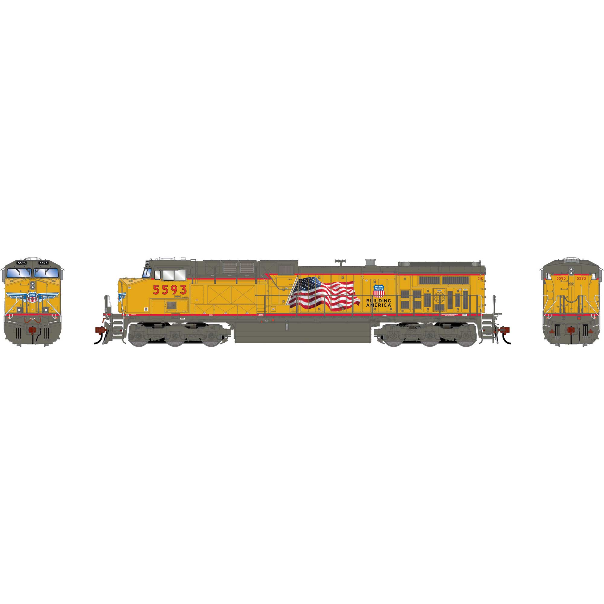 HO GEN AC4400CW Locomotive w/DCC & SOUND, UP #5593