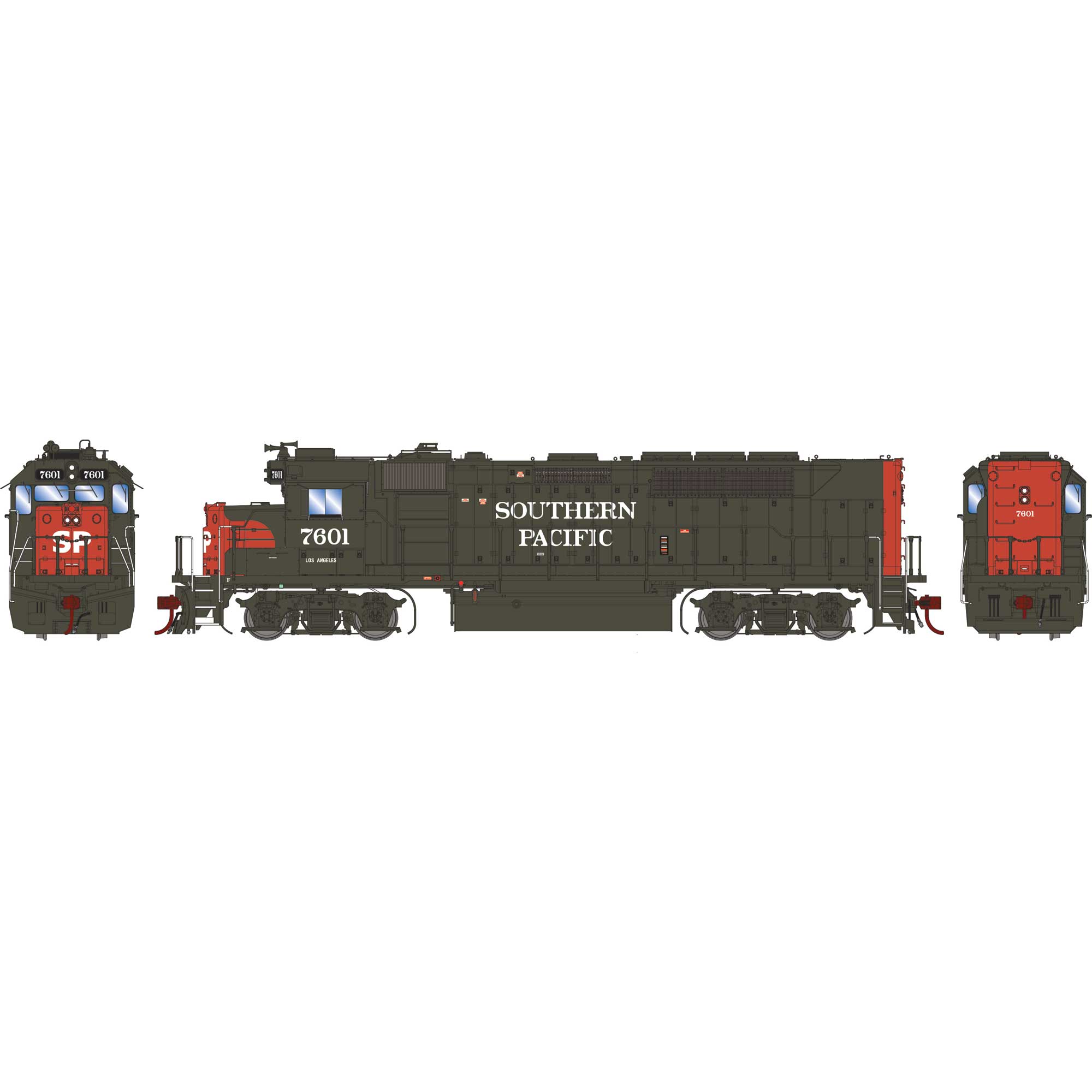 HO GP40P-2 Locomotive with DCC & Sound, SP/80’s Version #7601