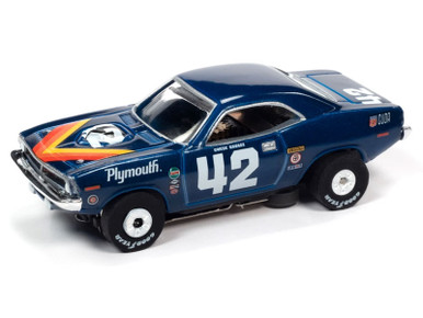 Auto World 1970 Plymouth Barracuda Swede Savage #42 Thunderjet HO Slot Car