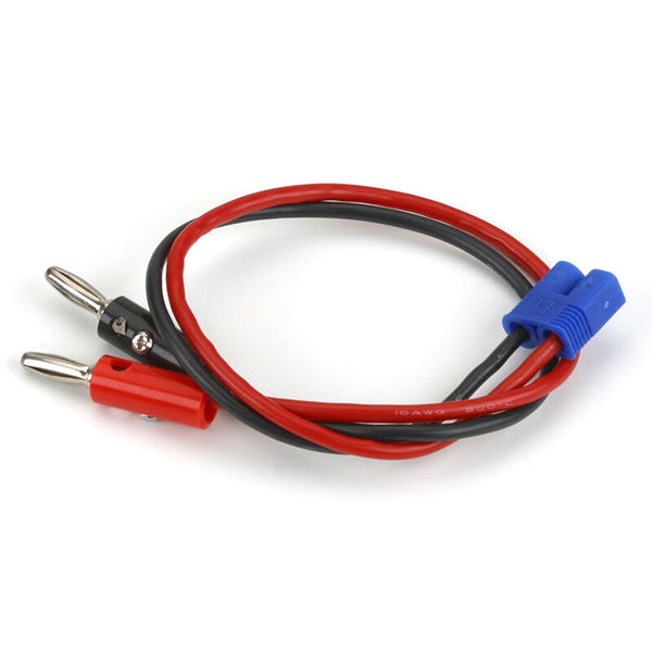 E-flite EC3 Device Charge Lead w/12″ Wire & Jacks, 16GA