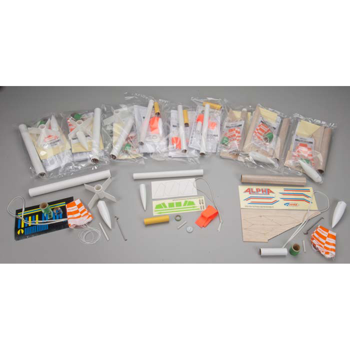 Alpha, Viking & Generic Model Rocket Bulk Pack (12)