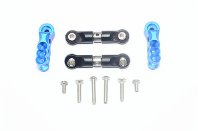 GPM Blue Aluminum 25T Spline Servo Horns w/Adjustable Stainless Steel Links for E-Revo & Summit