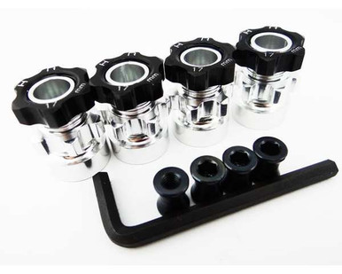 Hot Racing 12mm to 17mm Hex Hub Adapters w/10mm Offset for Slash 4×4, Stampede 4×4, Telluride