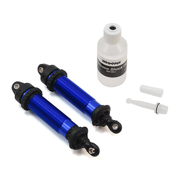 Traxxas 139mm Unlimited Desert Racer Rear Aluminum Threaded GTR Shocks (Blue) (2)