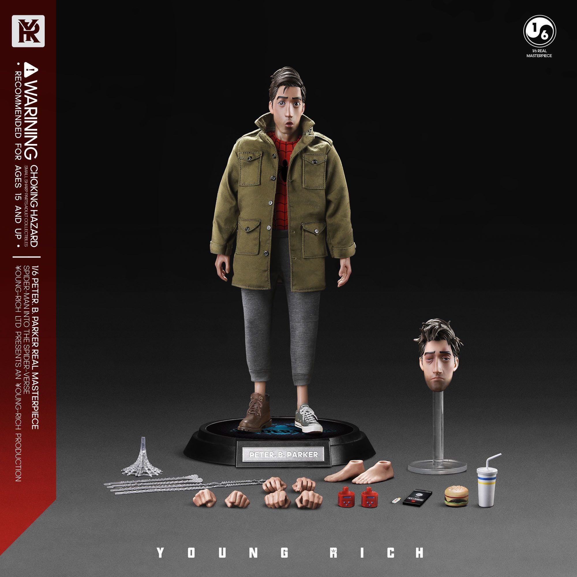 Young Rich 1/6 Peter B Parker Casual Wear (Spider-man: Into the Spider-Verse) Sixth Scale Action Figure