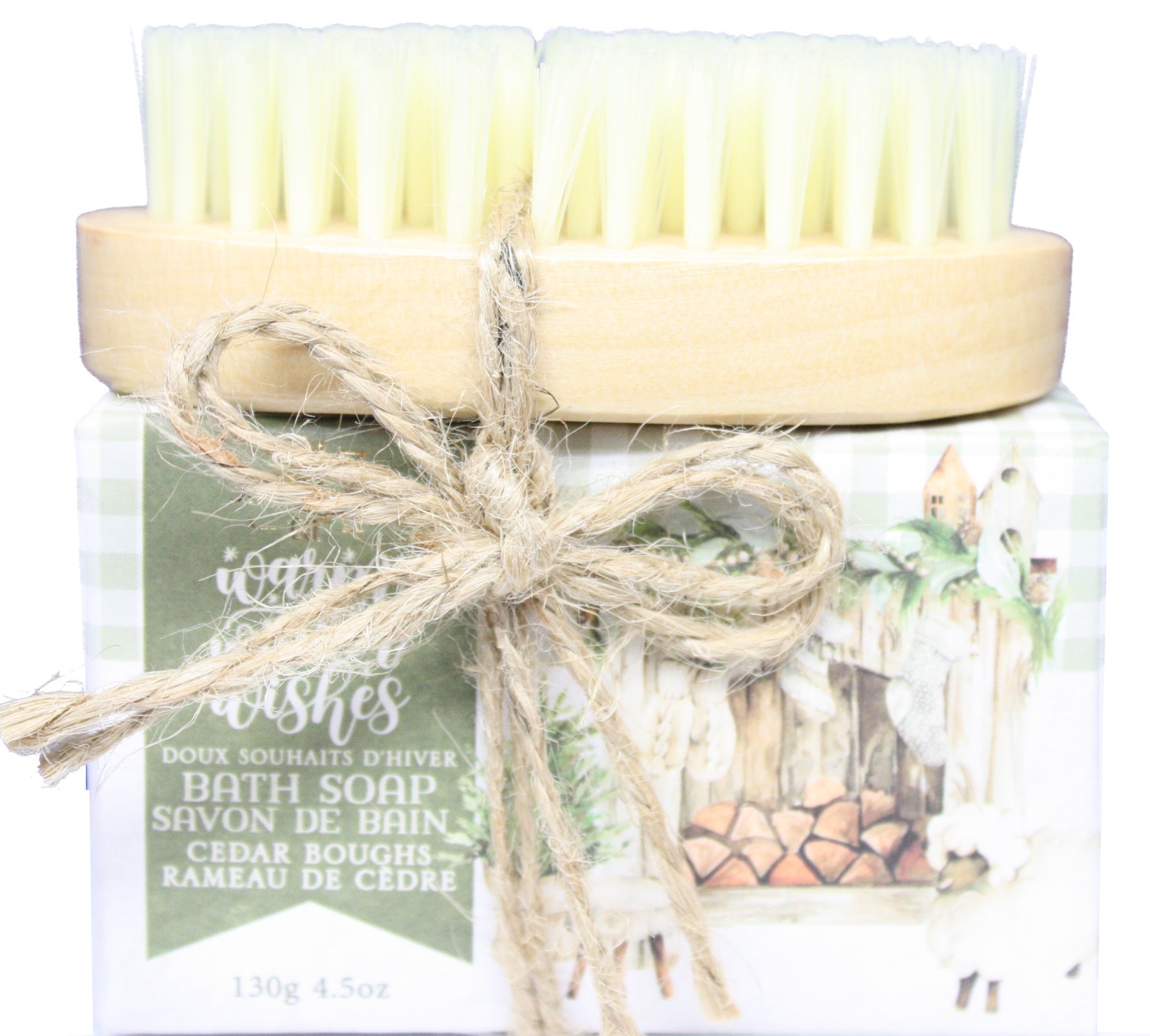 Cedar Boughs  Bar Soap With Nail Brush