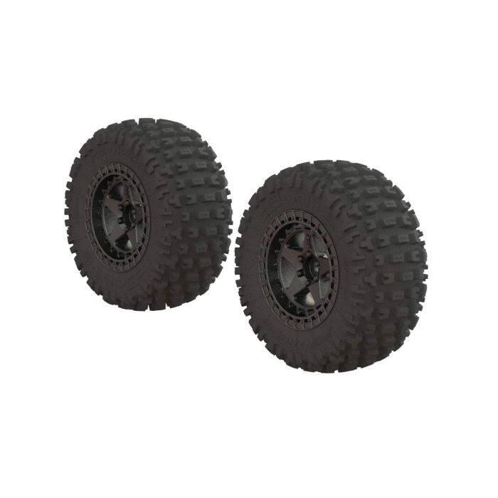 ARRMA Dboots ‘Fortress SC’ Tire Set Glued Gun Metal (2)