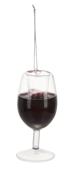 Filled Wine Glass Ornament – Merry Me…