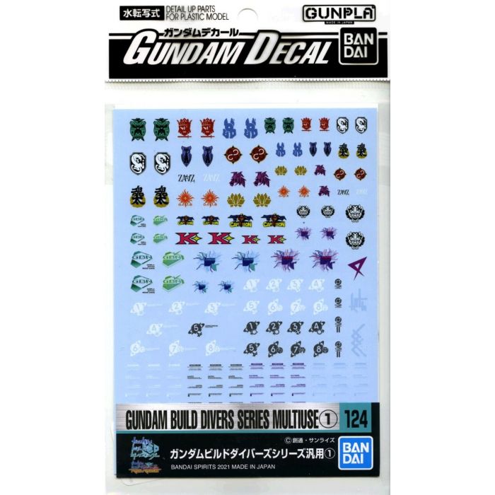 Bandai 1/144 GD-124 Gundam Build Divers Series 1 Decal Sheet