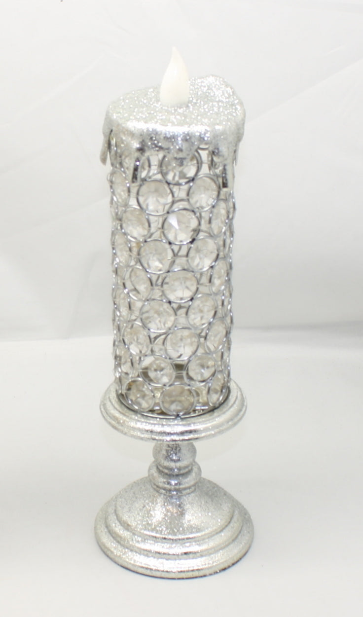 Lighted Jeweled Candle – 12 Inch –