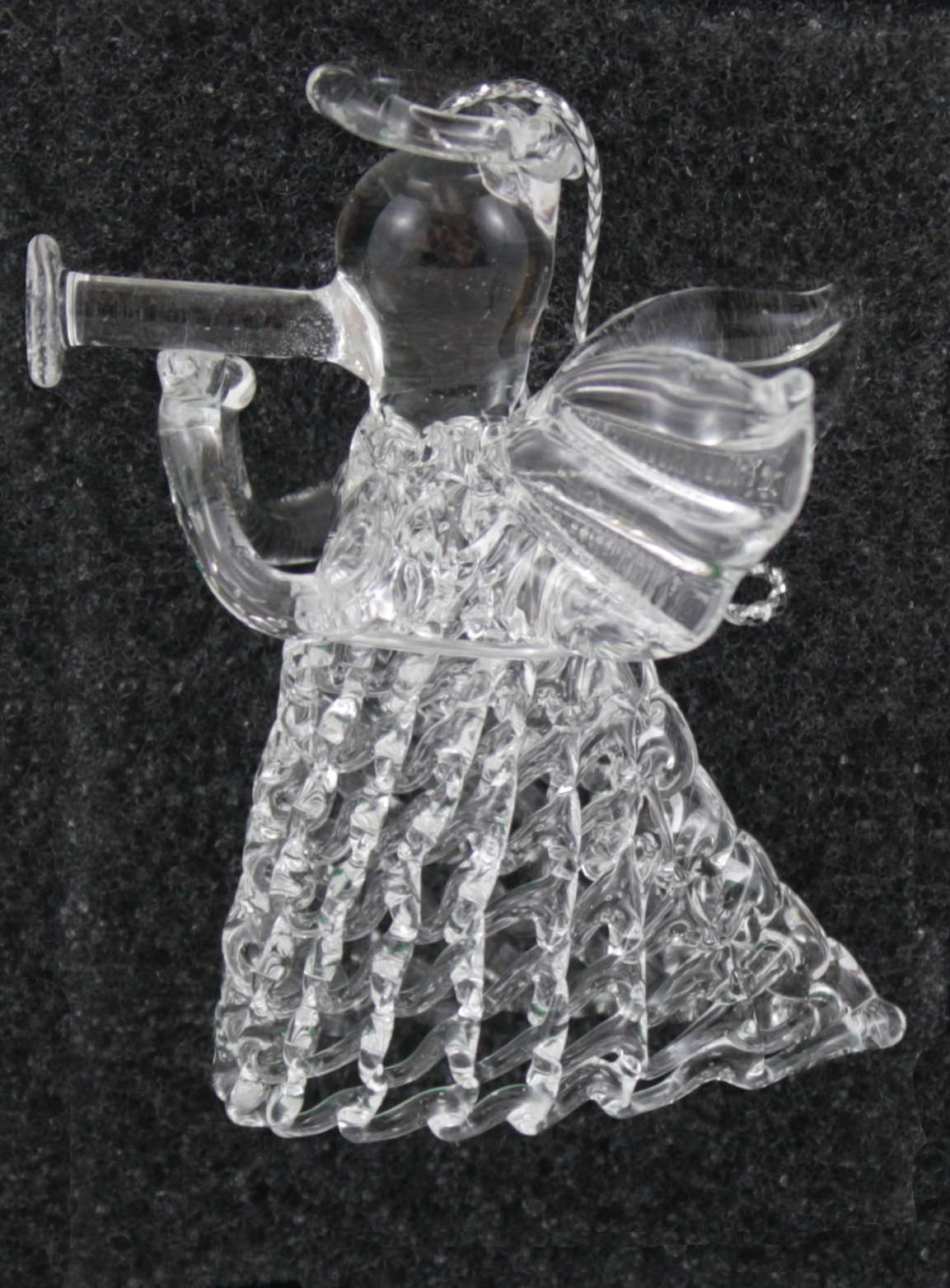 Spunglass Ornament – Clear Angel Herald