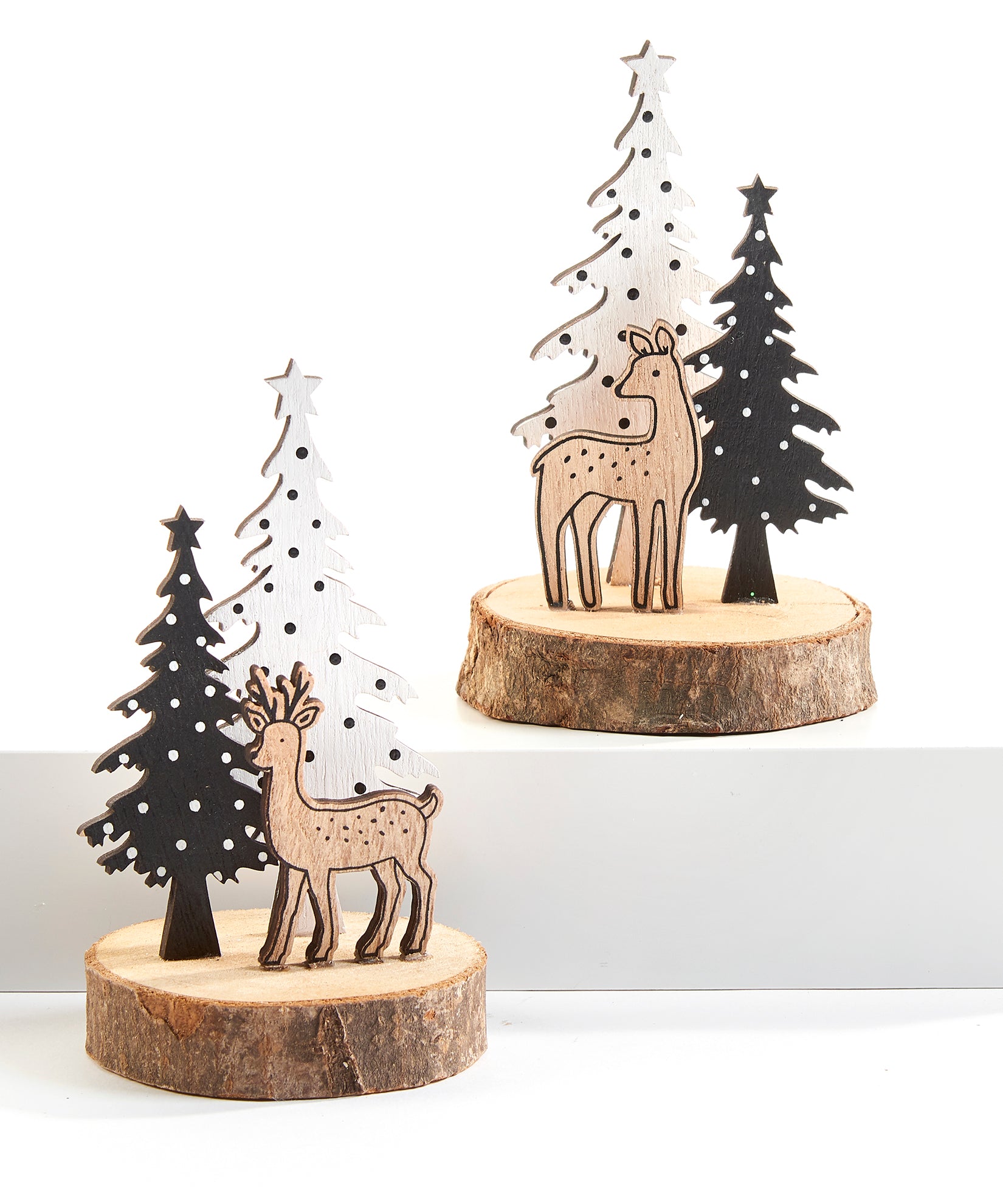 Rustic Deer With Tree Table Decor