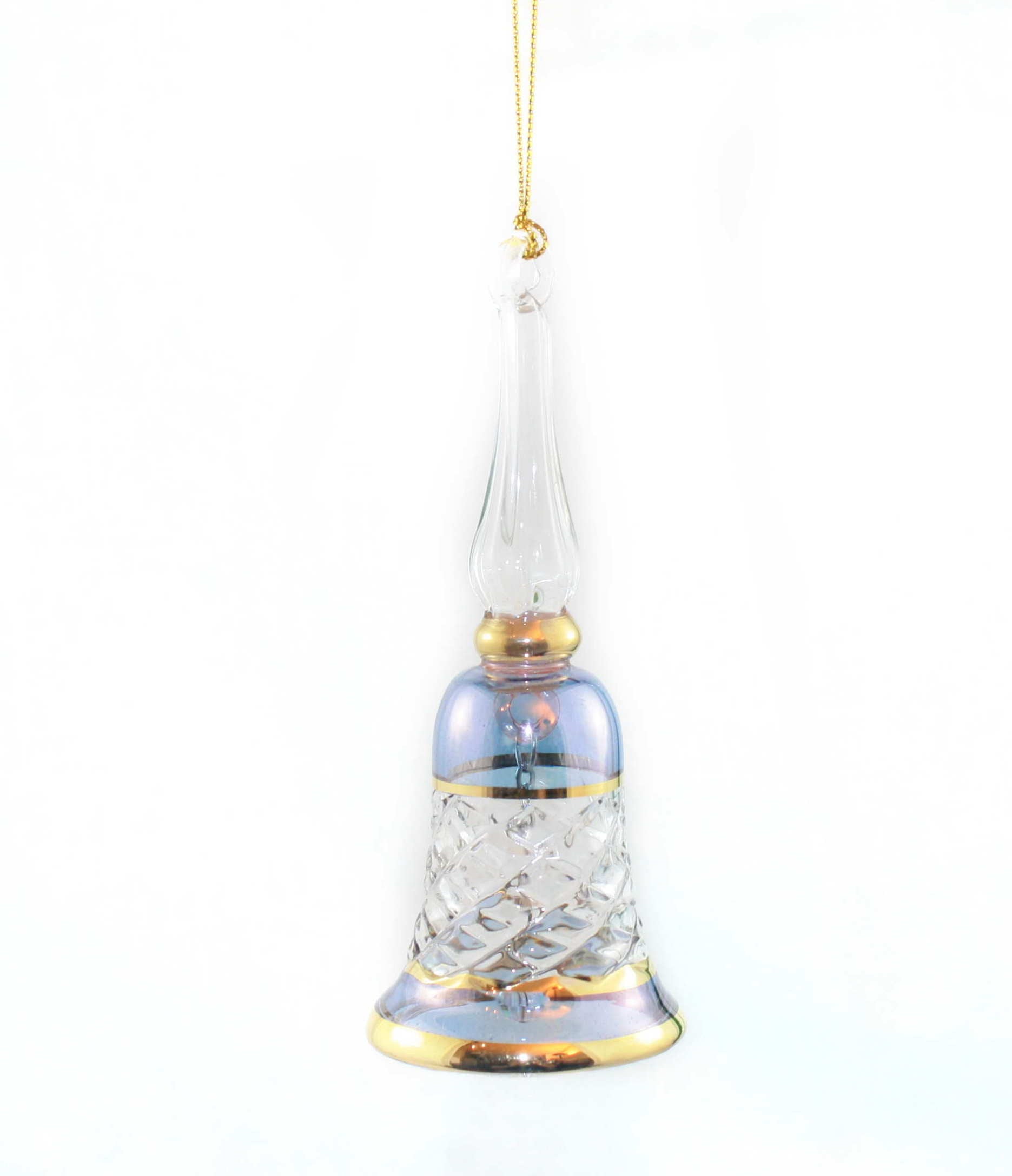 Gold Cut Etched Bell – Blue