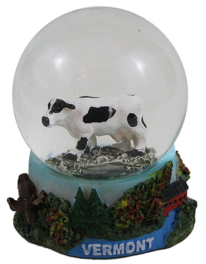 Small Vermont Cow Snowglobe