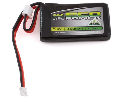 EcoPower “Trail” for SCX24 2S 30C LiPo Battery w/PH2.0 Connector (7.4V/450mAh)