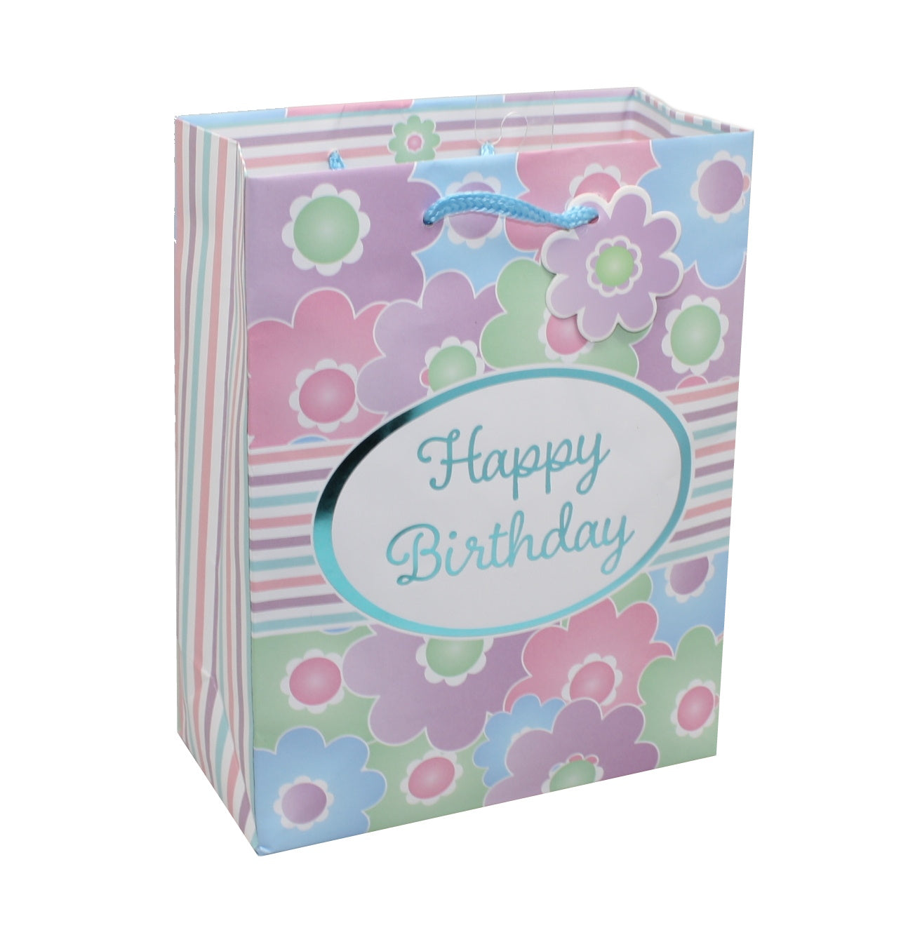 Pastel Floral Birthday Gift Bag