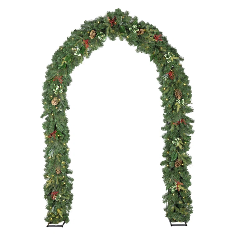 Decorated and Lighted Single Archway …