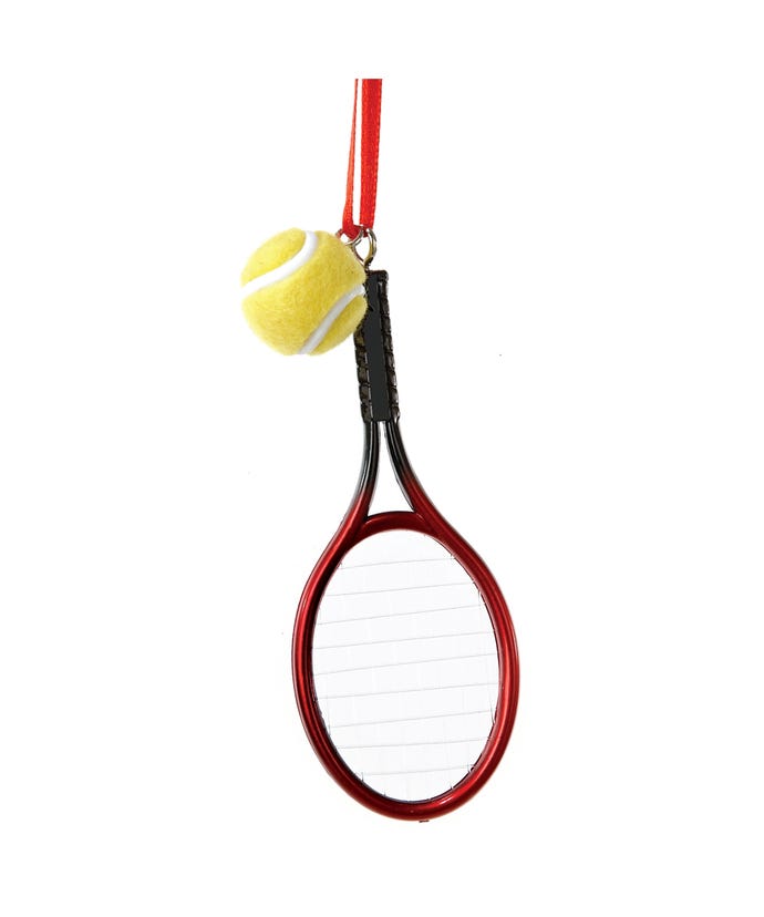 Tennis Racket With Ball Christmas Orn…