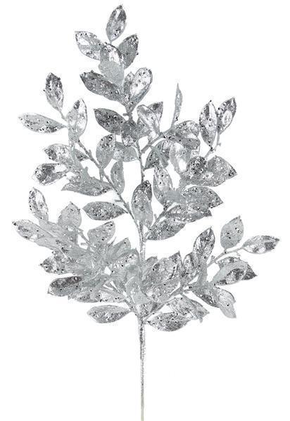 22” Glitter Smilax Spray – Silver