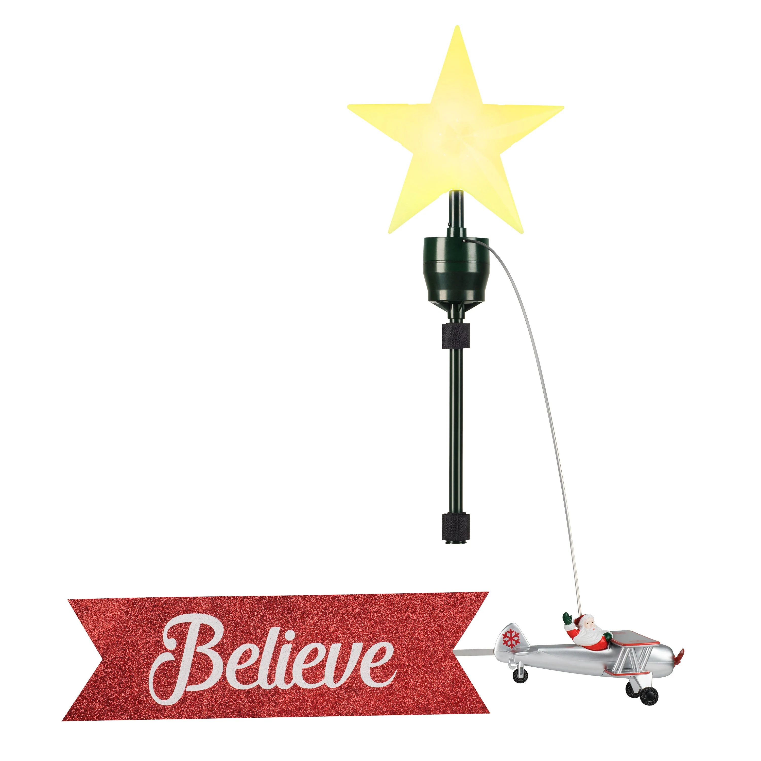 Animated Tree Topper – Santa’s Biplane