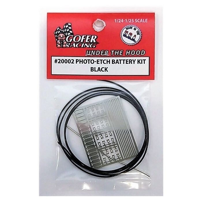 Gofer Racing 1:24-1:25 Black Photo-Etch Battery Kit