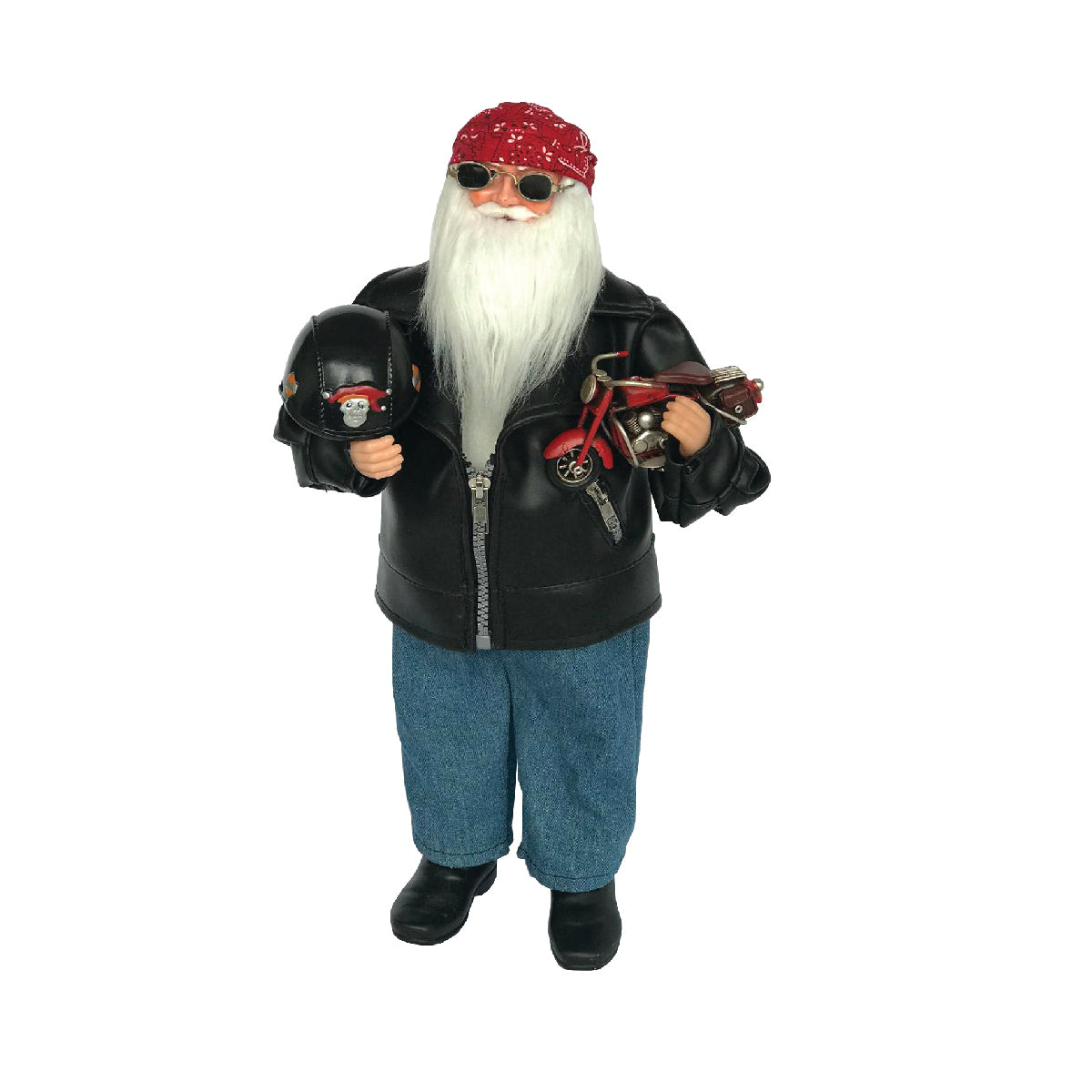 Biker Santa Claus Figurine