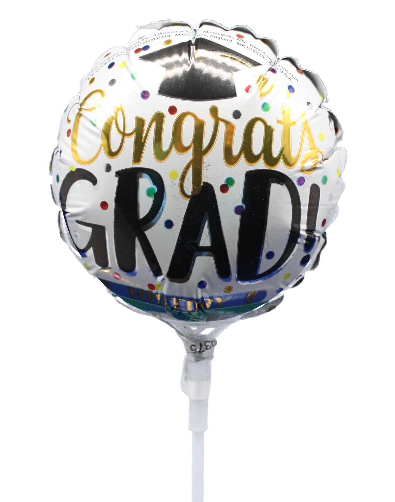 Congrats Grad Golden Confetti Balloon