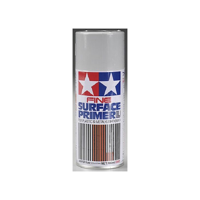 Tamiya Surface Primer Light Gray 180ml Spray Lacquer Paint