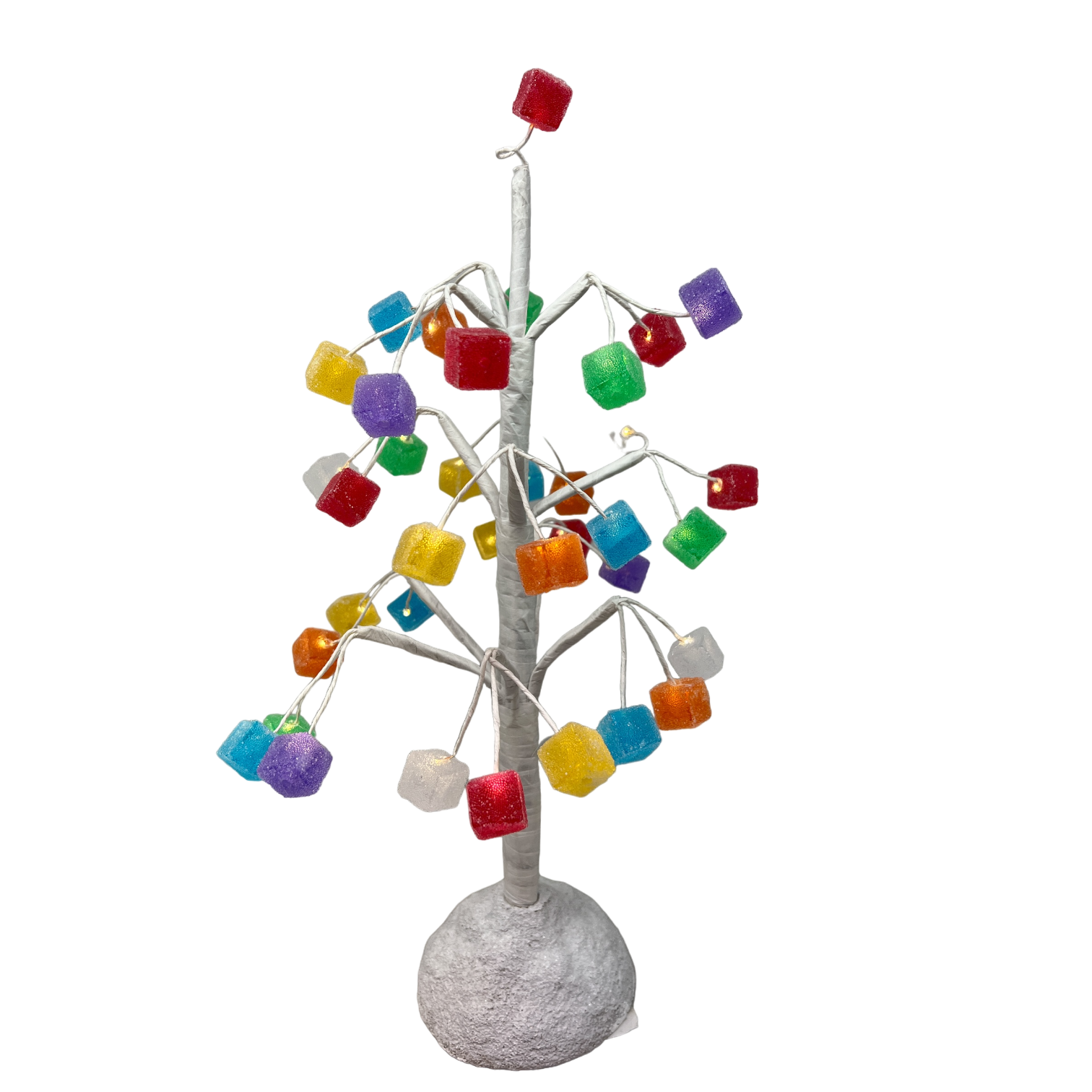 Lighted Holiday Square Gum Drop Tree