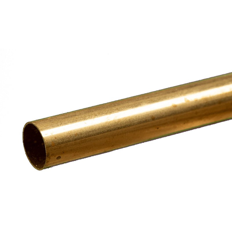 Round Brass Tube: 19/32″ OD x 0.014″ Wall x 12″ Long