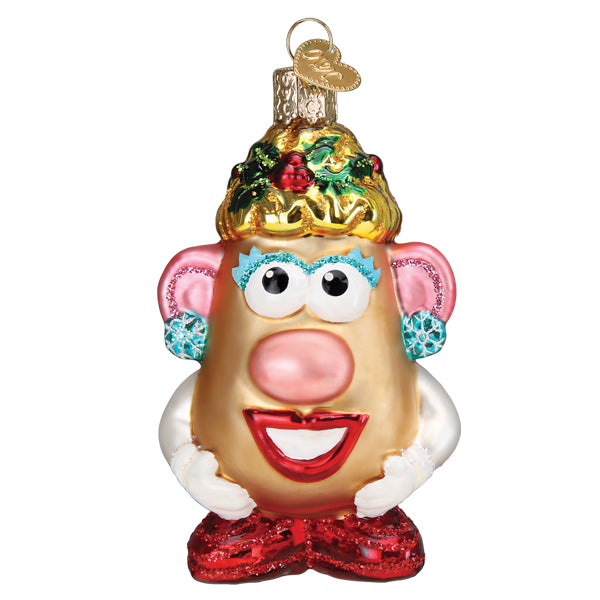 Mrs Potato Head Glass Ornament