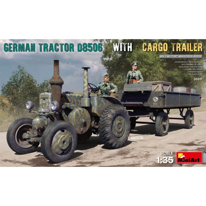 Miniart 1/35 D8506 Tractor w/Cargo Trailer Plastic Model Kit