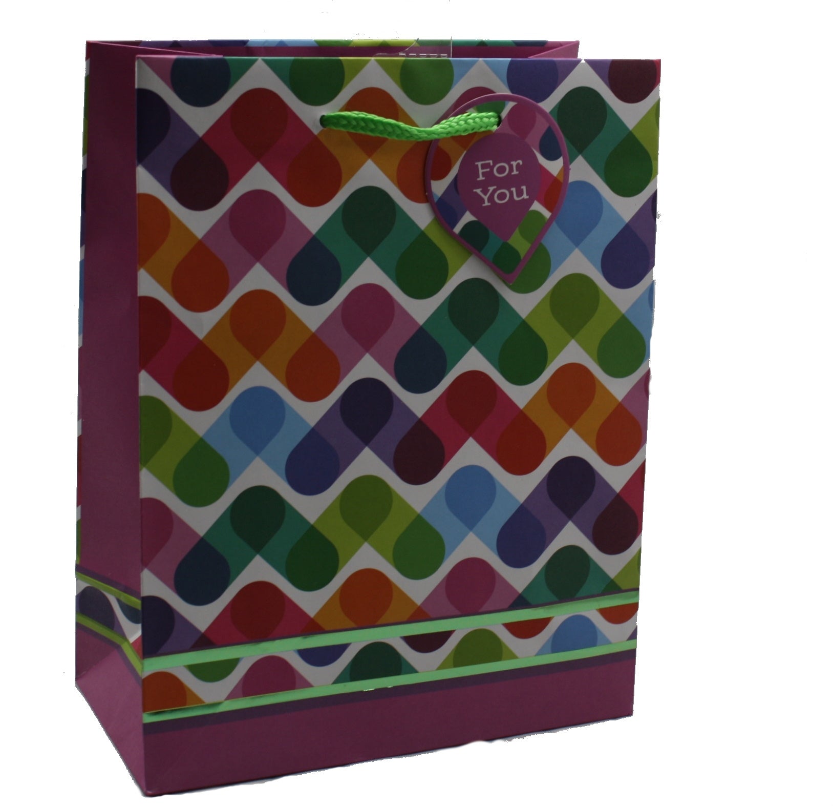 Rainbow Geometric Pattern Gift Bag