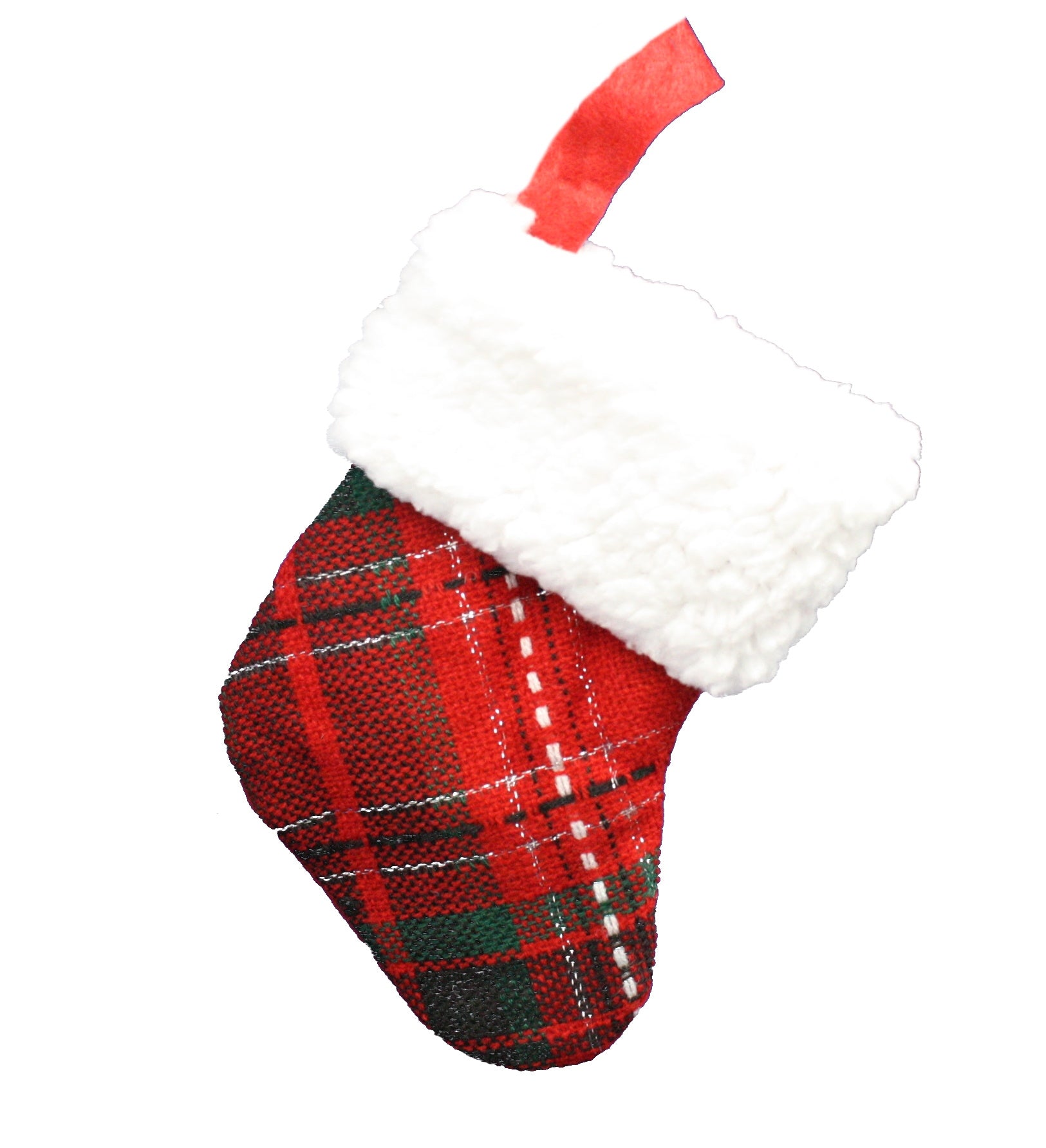 6 inch Plaid Mini Stocking for the Tr…