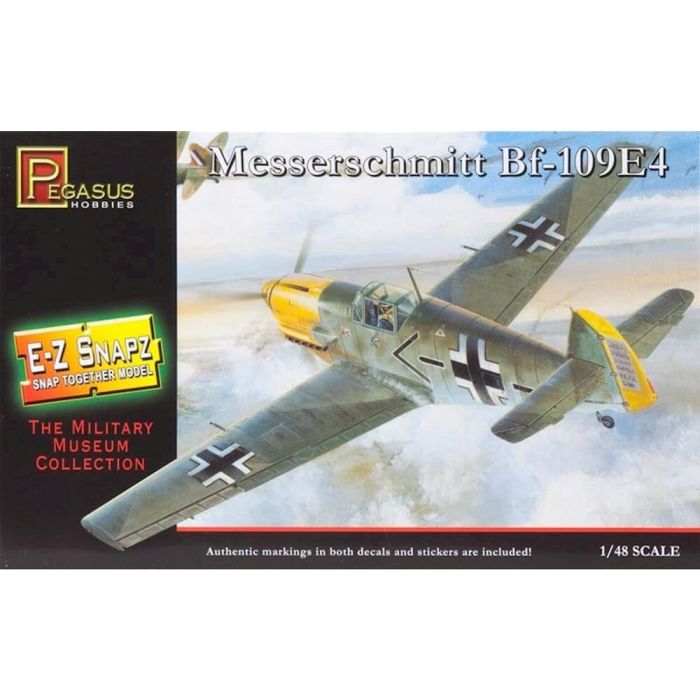 Pegasus 1/48 Snap Messerschmitt Bf-109E4 Plastic Model Kit