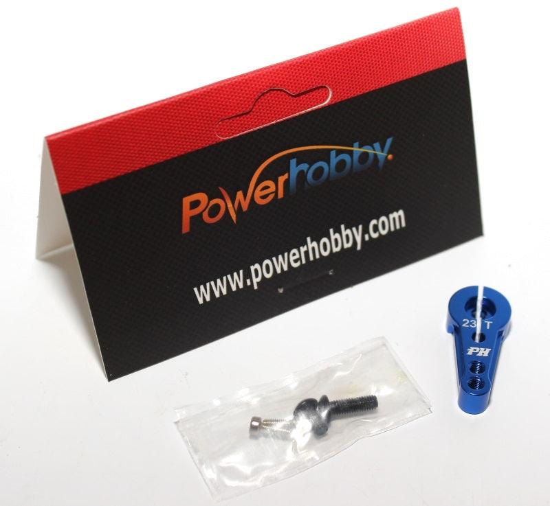 Powerhobby 23T Aluminum Servo Arm / Horn JR / Airtronics & KO Blue