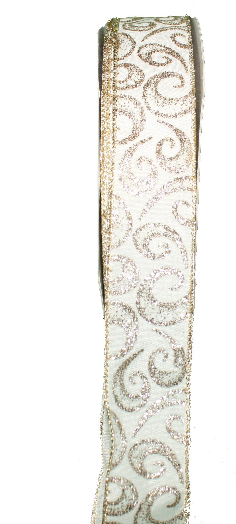 Ivory With Elegant Glitter Gold Swirl…