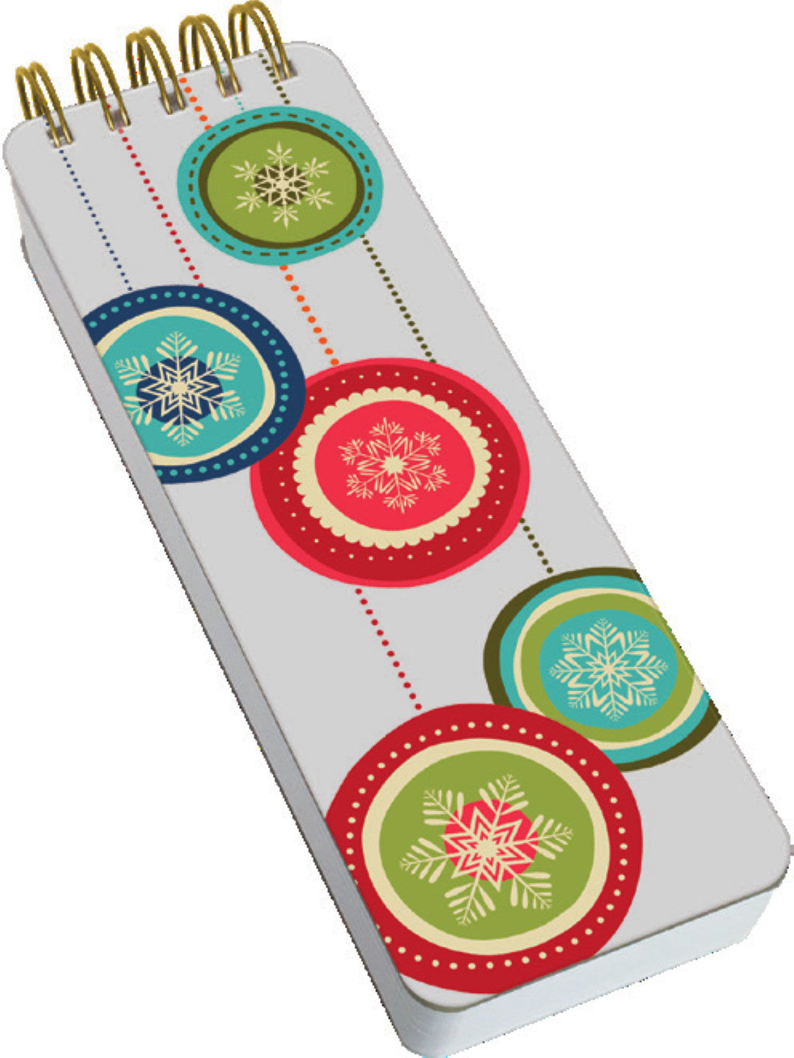 Tall Spiral Holiday Notebook – Ornaments