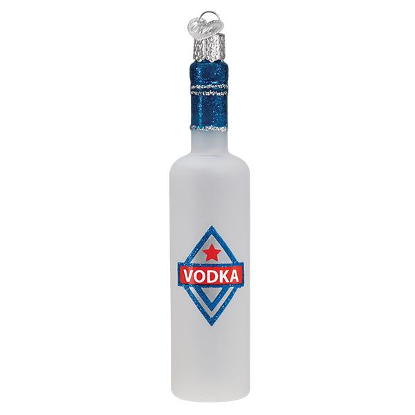 Vodka Bottle Glass Ornament