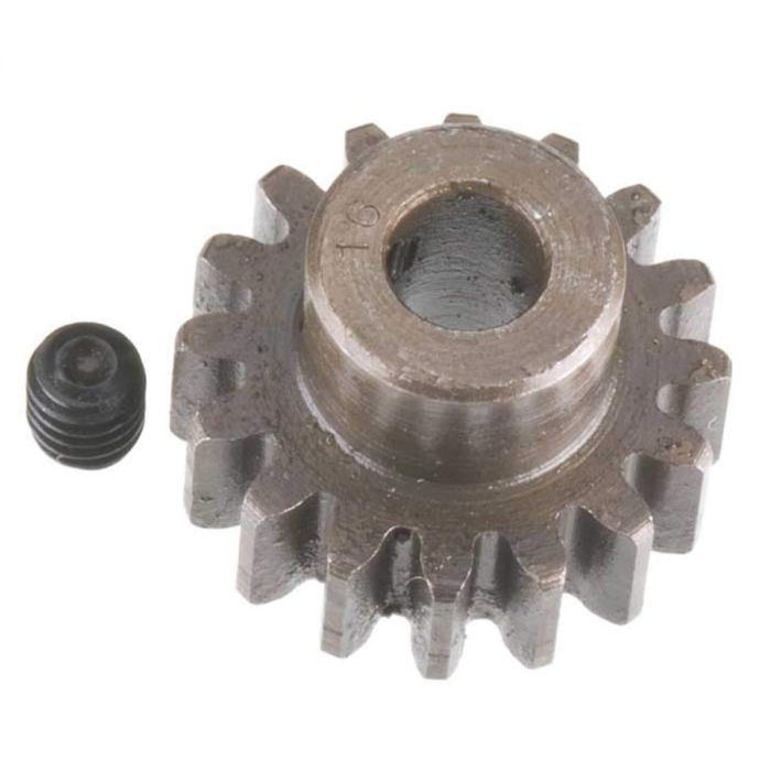 Robinson Racing Extra Hard Steel 5mm Bore 1 Module Pinion, 16T