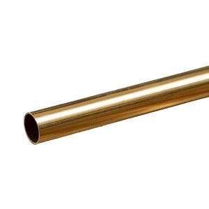 Round Brass Tube: 11/32″ OD x 0.014″ Wall x 12″ Long (1 Piece)