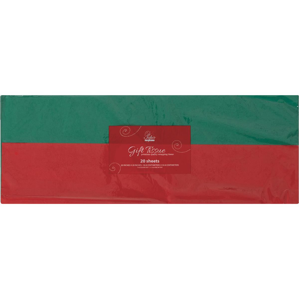 20 Sheet Red Green Tissue