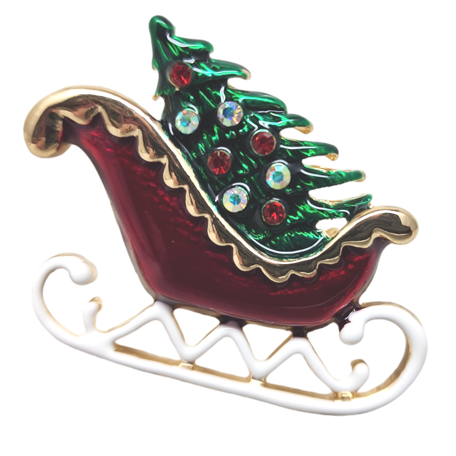 Enamel Finish Pin – Sleigh